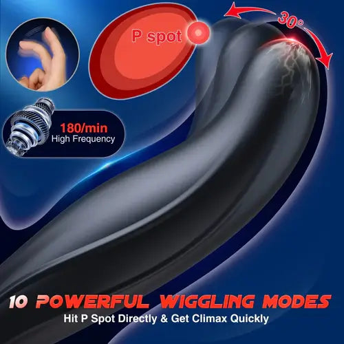 SBD|Thrusting & Vibrating Anal Vibrator Butt Plug with Cock Ring