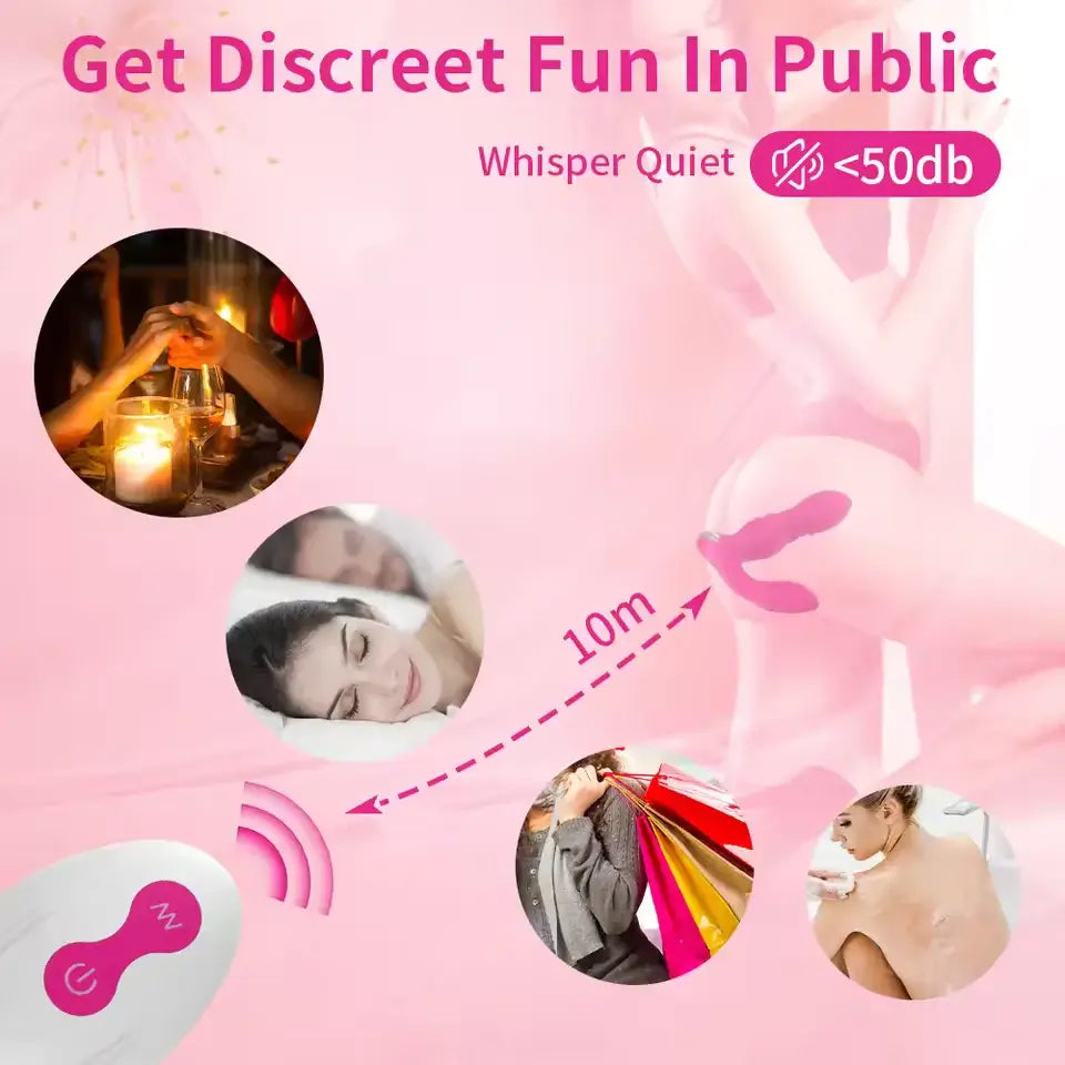 Thrusting & Vibrating Wearable Super Quiet Butt Plug