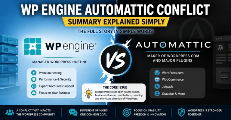 WP Engine Automattic Conflict Summary