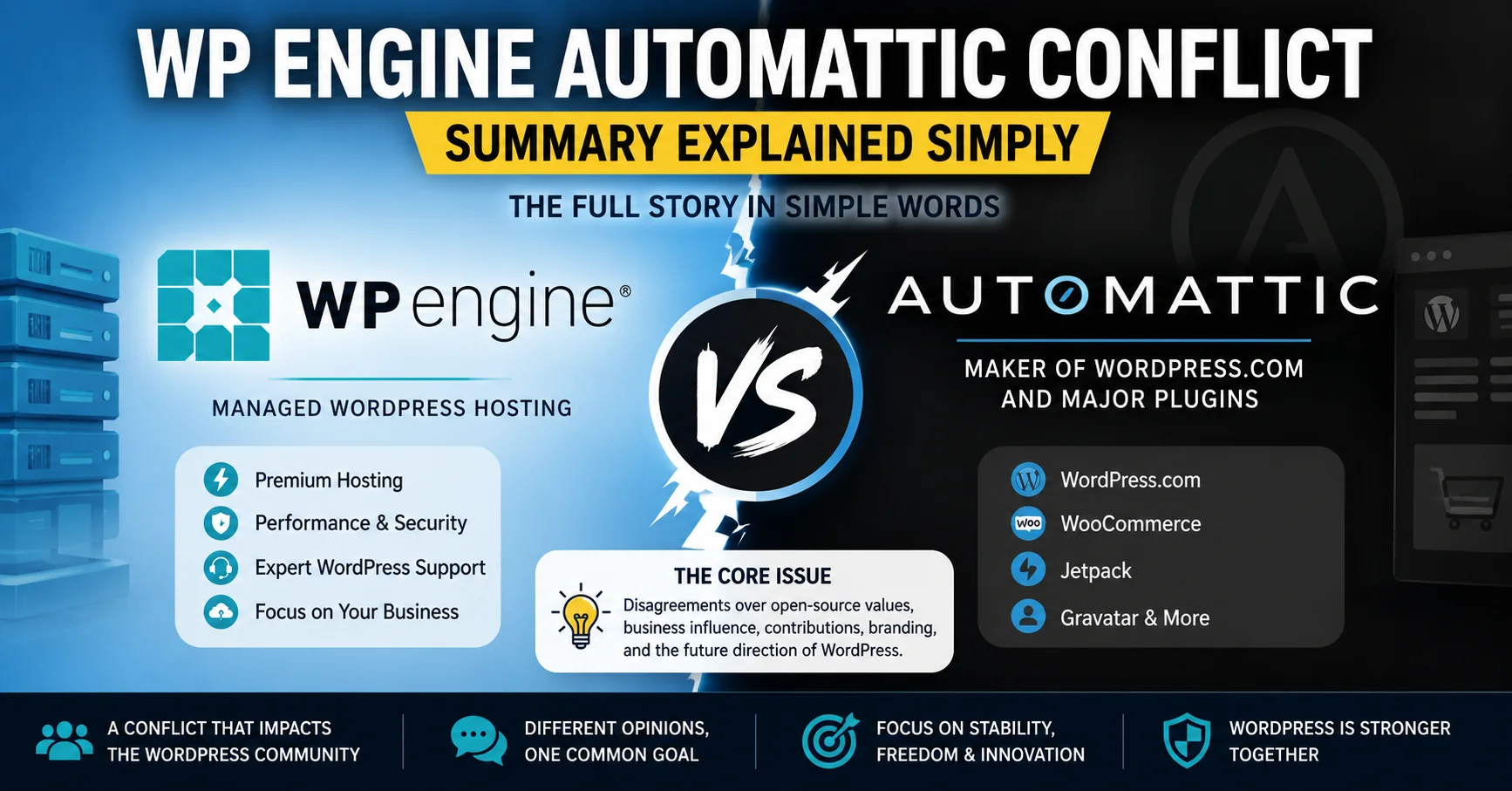 WP Engine Automattic Conflict Summary