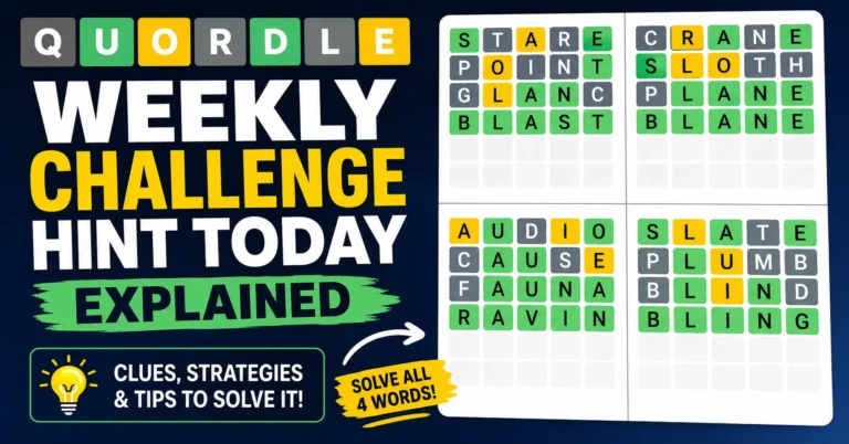 Quordle Weekly Challenge Hint Today